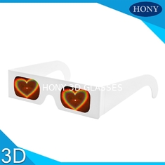 Kacamata Difraksi Jantung Rainbow Paper Glasses 250g Customzed Printing
