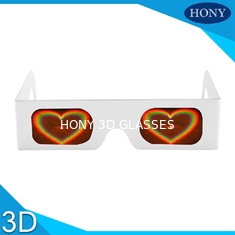 Kacamata Difraksi Jantung Rainbow Paper Glasses 250g Customzed Printing