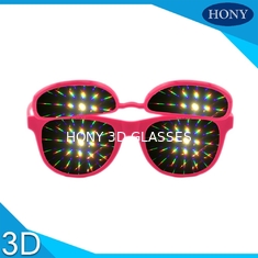 Hapus 13500 garis lensa ganda flip Up 3D Difraksi Kacamata Merah putih ungu