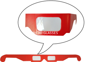 Anaglyphic Paper 3D Glasses, Kacamata Pakai Kacamata 3d Merah Ukuran 400 * 37mm