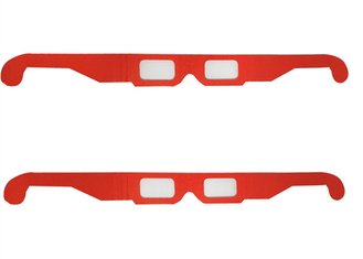 Chroma Depth Paper 3D Glasses Warna Merah Untuk Gambar Gambar 3D EN71 ROHS