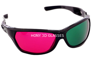 Kacamata 3D Anaglyph Cinema Plastik Linear Terpolarisasi Dengan Lensa Anti Gores