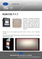 Sistem Home Cinema 3d Pasif Melingkar Terpolarisasi 1: 1 Throw Ratio Triple Beam Modulator