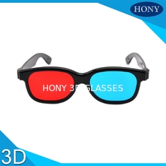 Kacamata 3D merah dan biru plastik untuk film dan majalah