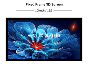 Proyeksi 3D Fixed Frame Screen Bahan Aluminium Dilapisi Pembersih Mudah