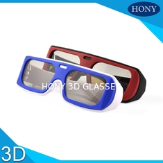 IMAX Reusable Linear Polarized 3D Glasses Putih / Biru Bingkai Untuk Dewasa