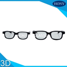 Kacamata 3D Terpolarisasi Melingkar Pasif Bingkai PC Anti Gores