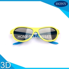Kacamata 3D Pasif Dewasa Kacamata Lensa Terpolarisasi Linear Dengan Warna Biru / Kuning