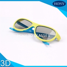Kacamata 3D Pasif Dewasa Kacamata Lensa Terpolarisasi Linear Dengan Warna Biru / Kuning