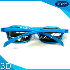 Kacamata Kacamata 3D Terpolarisasi Layar ABS, Kacamata Film 3D Dengan Bingkai Biru