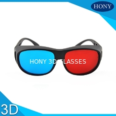 Ukuran dewasa Cyan Merah 3D Kacamata Lensa Tebal Bingkai Warna Disesuaikan