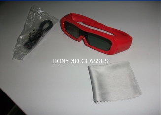 Bingkai Plastik PC Kacamata 3D Universal Active Shutter, Kacamata IR Pakai