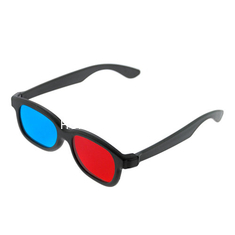 Kacamata Plastik ABS Plastik Merah Cyan 3d, Kacamata Polar Dilapisi Liner