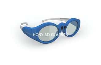 Rechargeable DLP Link Active Shutter 3D TV Glasses Untuk Anak-Anak, Biru