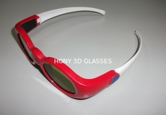 Red Rechargeable Active Passive 3d Glasses LCD Emitor Untuk Film Saat Ini