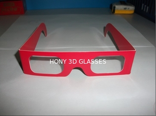 Anaglyphic Paper 3D Glasses, Kacamata Pakai Kacamata 3d Merah Ukuran 400 * 37mm