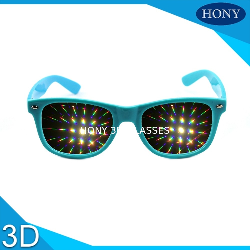 Trendy Flip Clip 3D Fireworks Glasses With Diffraction Lenses OEM / ODM