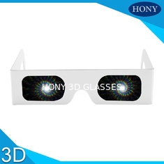 Kertas Difraksi 3D Fireworks Kacamata Spiral 3d Holographic Glasses Full Color Print