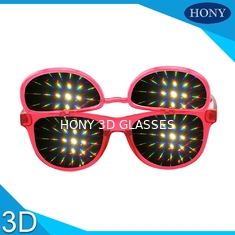 PH0028 Flip Up 3D Difraksi Kacamata Dengan CE FCC RoHS Efek Kacamata Yang Kuat