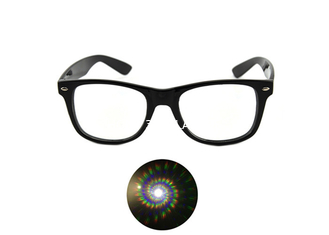 Spiral Ultimate 3D Difraksi Kacamata Clear Rave Prism Grating Glasses Rainbow Kembang Api Spiral