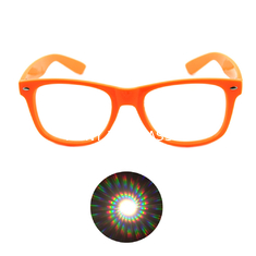 Cetak Kacamata Difraksi Plastik Logo Anda Spiral Rave Fireworks Glasses