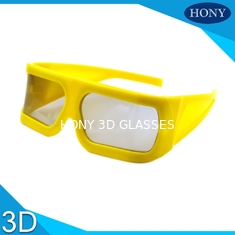 Bingkai Besar Kuning Kacamata Linear Polarized 3D 148 * 52 * 155mm Untuk Bioskop