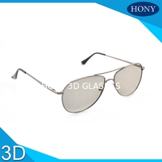 Bingkai Logam Linear Polarized 3D Glasses Silver White Scratech Protective Film