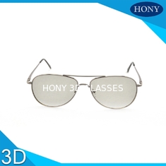 Bingkai Logam Linear Polarized 3D Glasses Silver White Scratech Protective Film