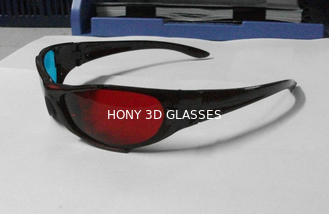 Kacamata 3D Anaglyphic Fashionable Fashion Red Cyan Dengan Lensa PET 1.6mm