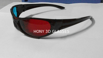 Kacamata 3D Anaglyphic Fashionable Fashion Red Cyan Dengan Lensa PET 1.6mm