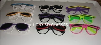 Plastik Difraksi 3D kacamata bingkai mode Pencetakan Logo Disesuaikan 12 Warna