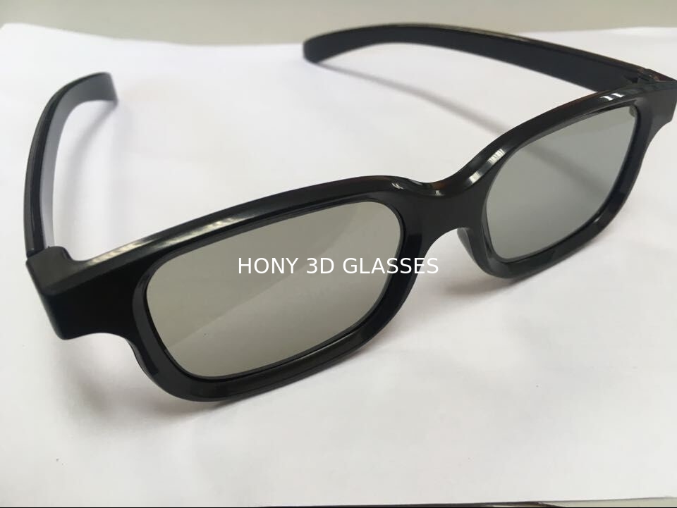 Reusable Plastic Circular Polarized 3D Glasses Untuk Movie Theater Dengan Anti Gores Lensa