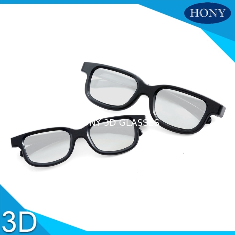 Kacamata 3D Terpolarisasi Bingkai Plastik Untuk Bioskop