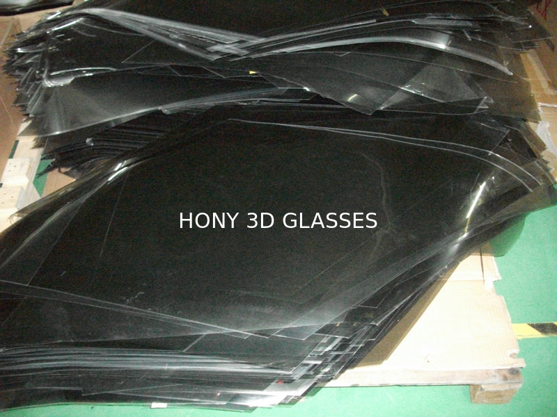 Kacamata 3D Lens LCD Polarized Film Sheet Pengganti Anti Gores Warna Abu-abu