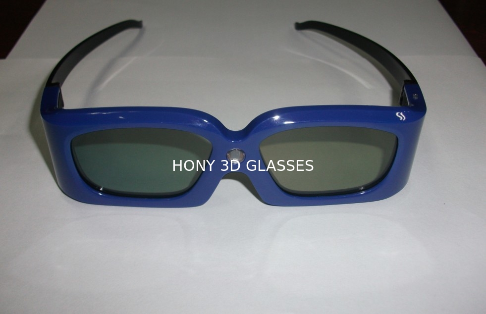 120Hz Rechargeable DLP Link 3D Glasses Untuk 3D Ready Projector, Biru Hitam Putih